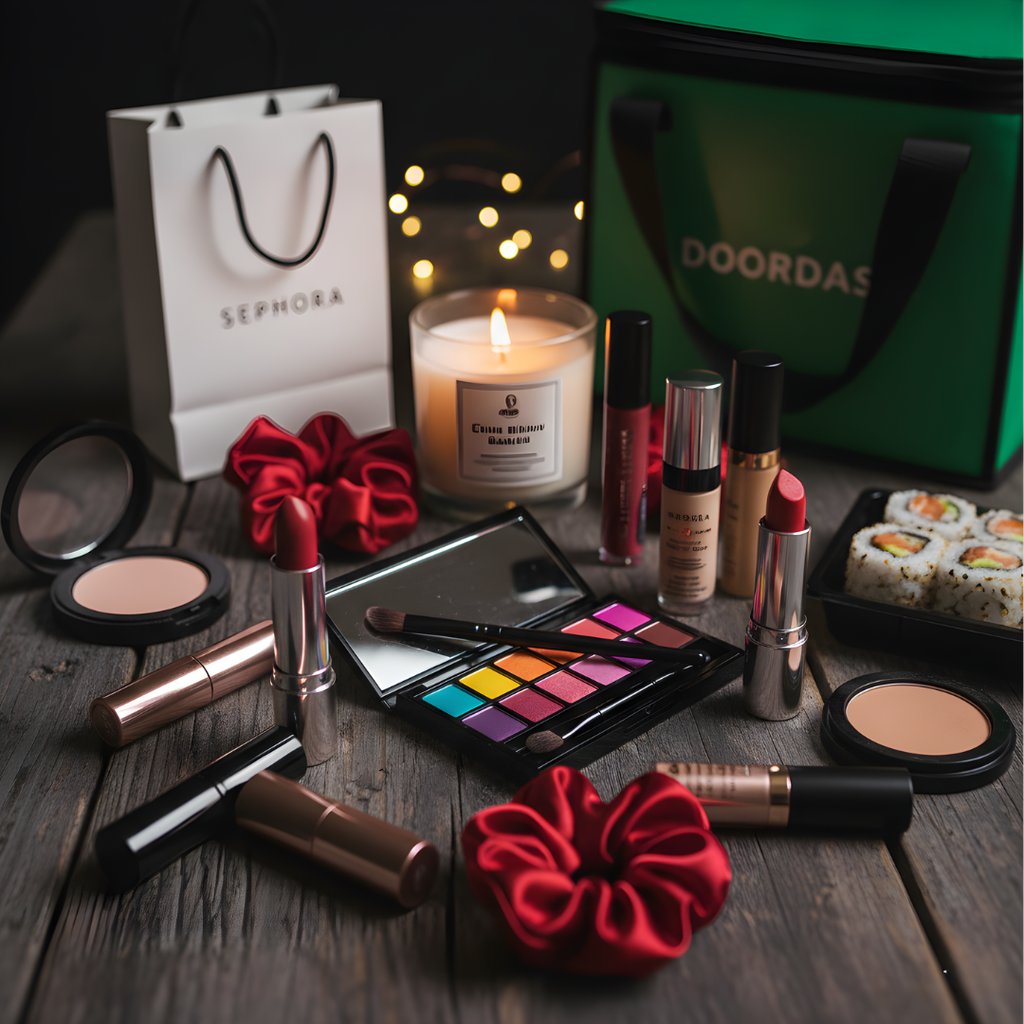 a variety of cosmetics products on a table