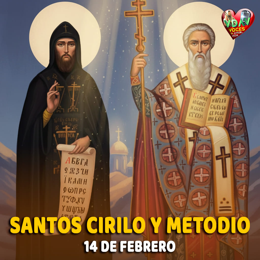 Santos Cirilo y Metodio, obispos (+ 869 y 884) Eran dos hermanos. En el mundo se llamaban Constantino y Miguel.