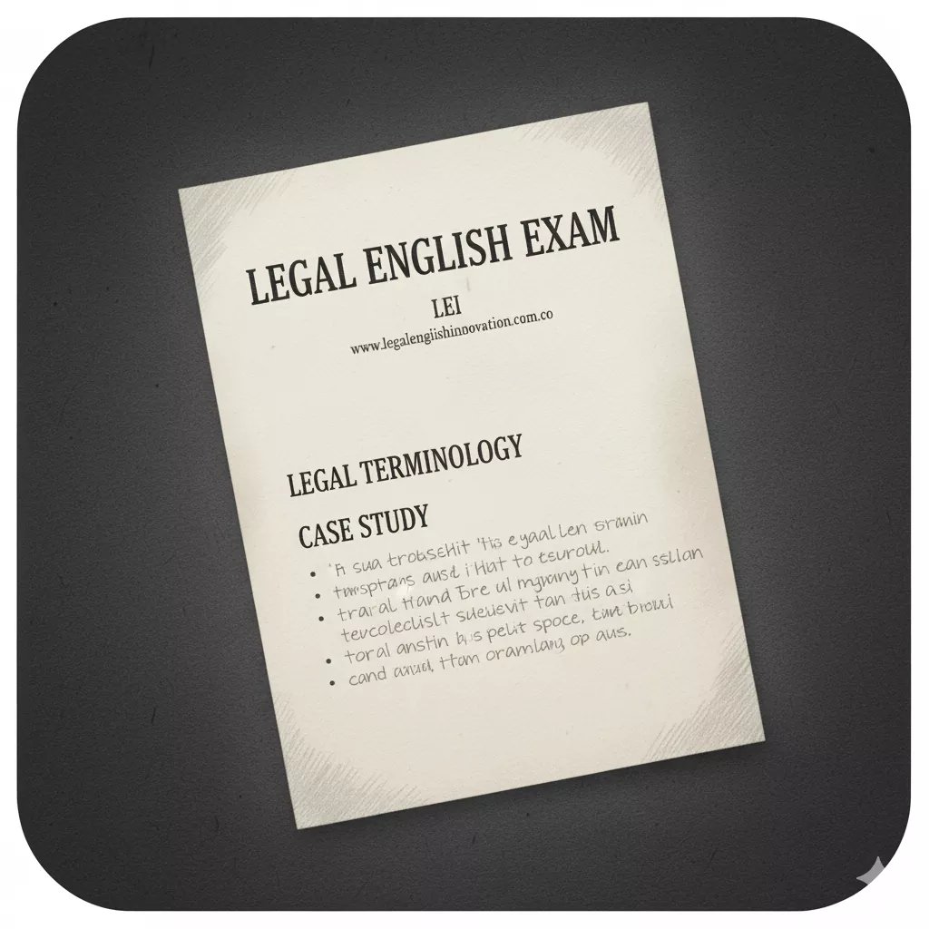 This is a picture of A Legal English test
