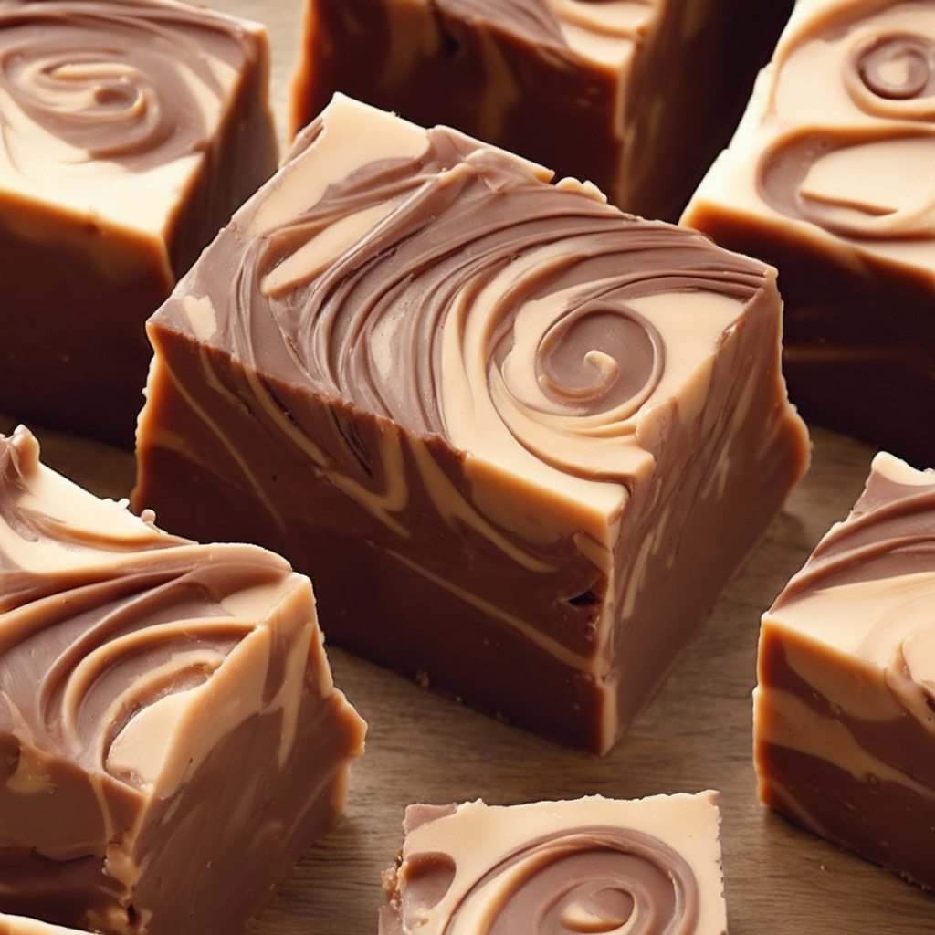 a stack of candy bars sitting on top of a wooden table