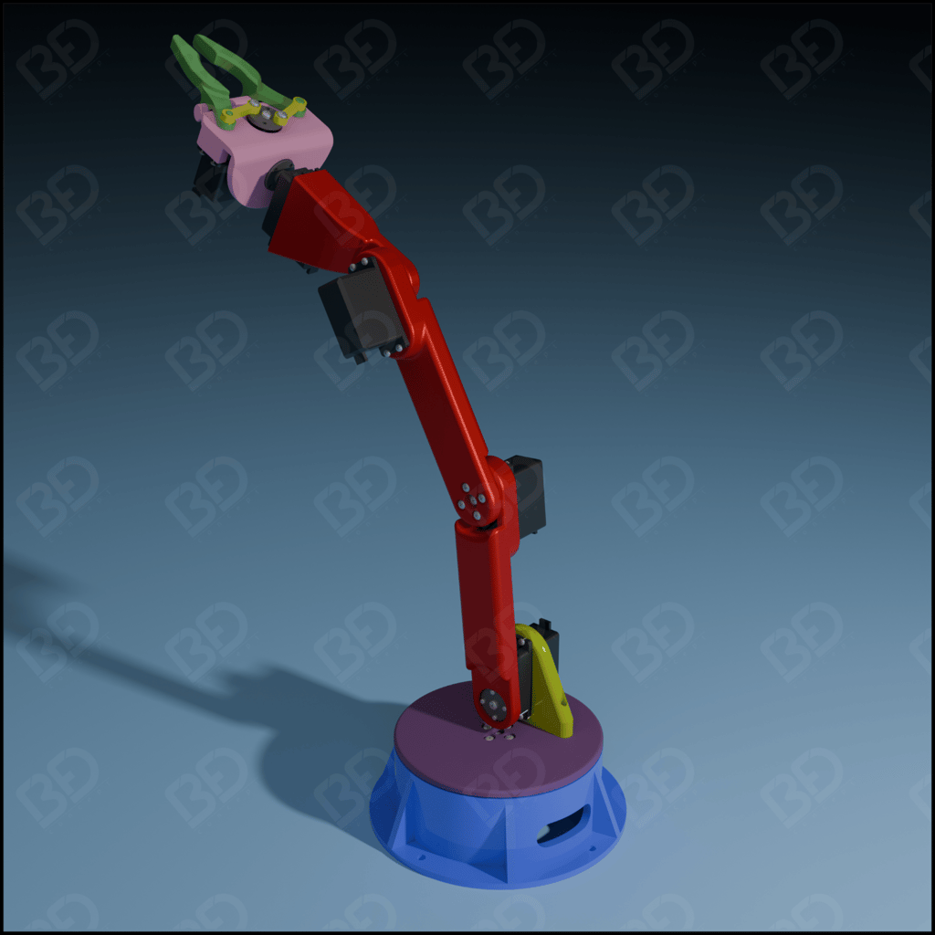 Bras robotique modélisé en CAO et réalisé en impression 3D