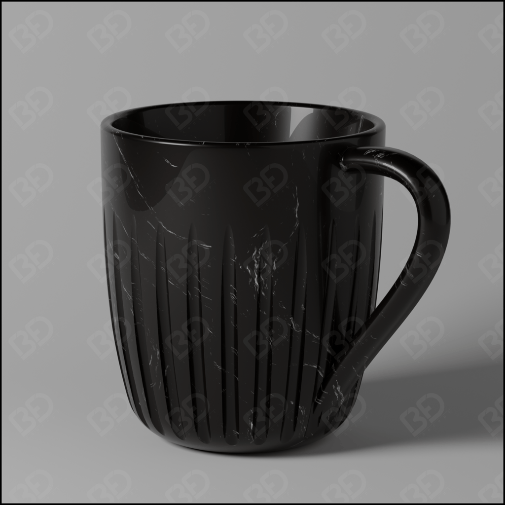Modèle 3D d’une tasse personnalisée avec motif gravé