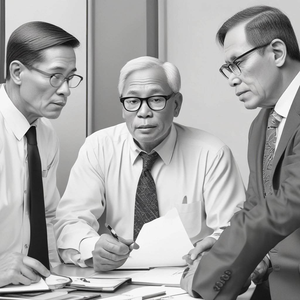 A thoughtful boardroom scene with diverse executives engaged in a strategic discussion.