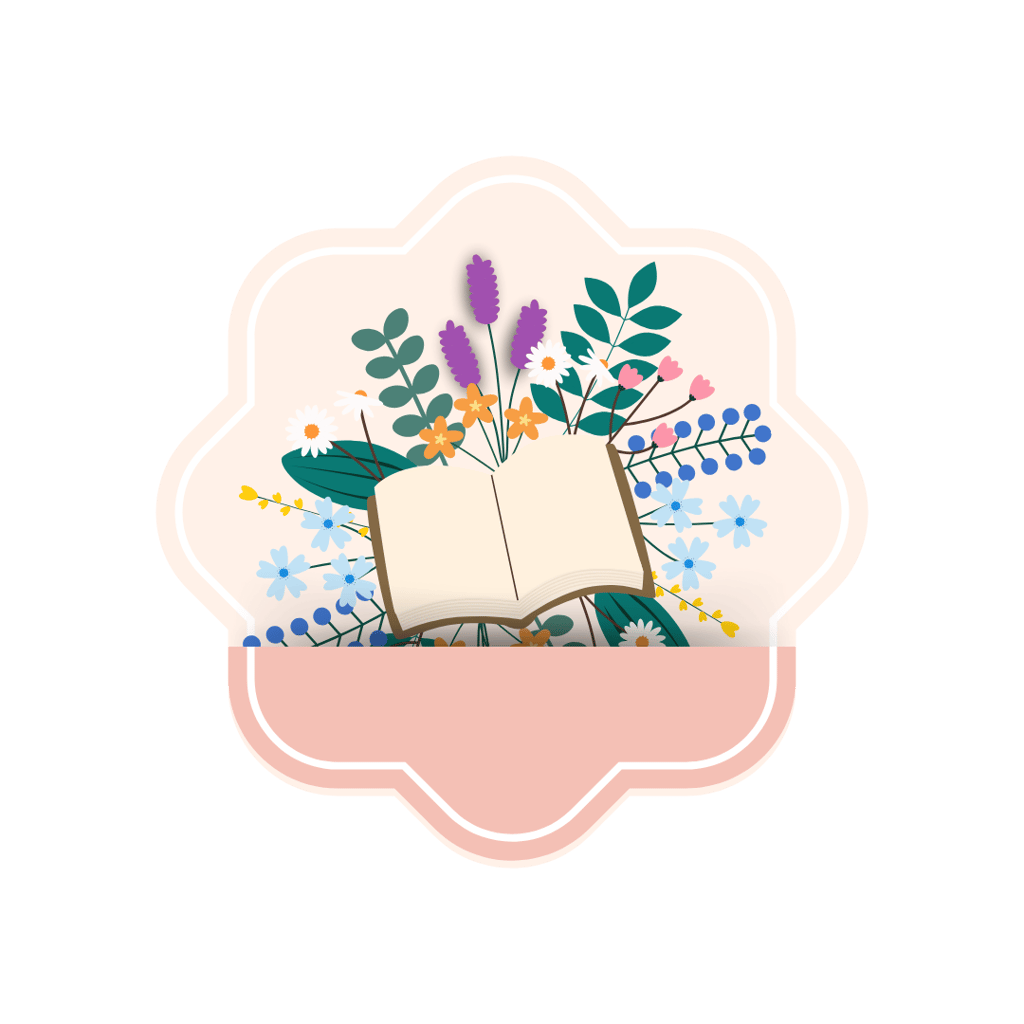carnet ouvert sur fond de fleurs