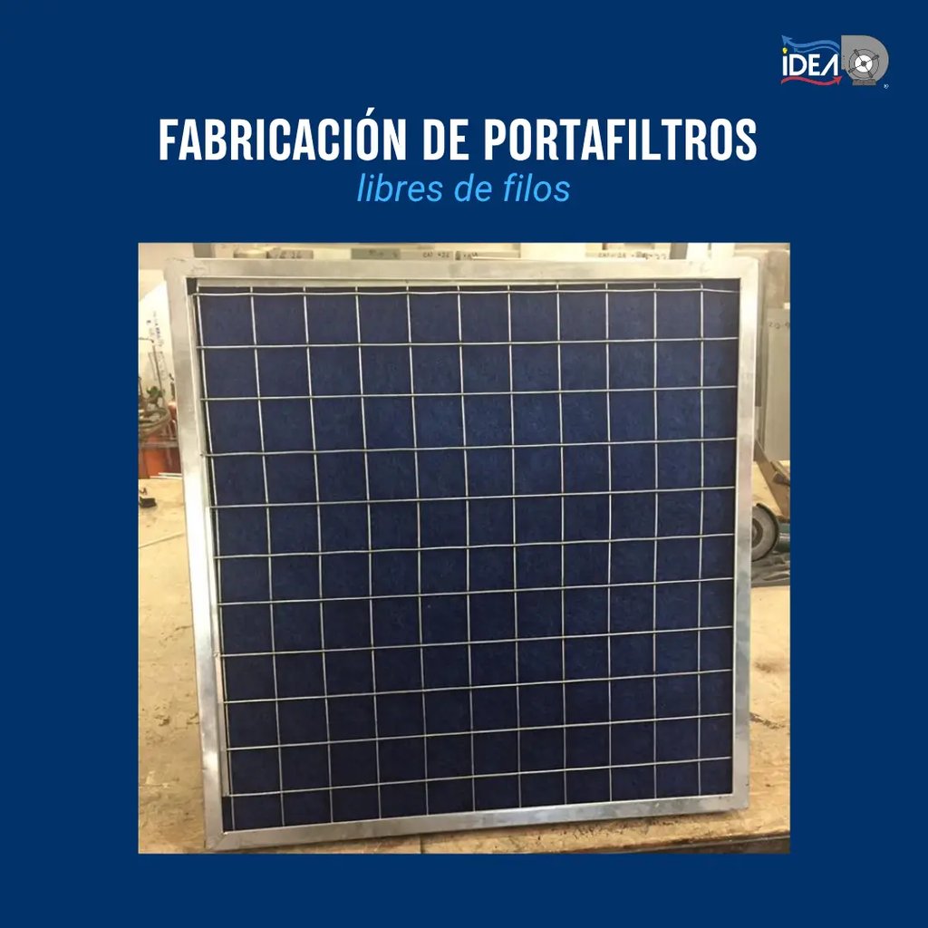 Portafiltro metálico de grado industrial para sistema de filtración de aire