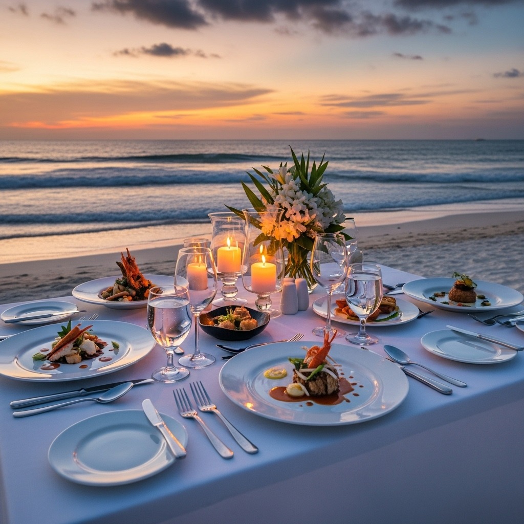 Private Fine Dining by the Beach or Clifftop