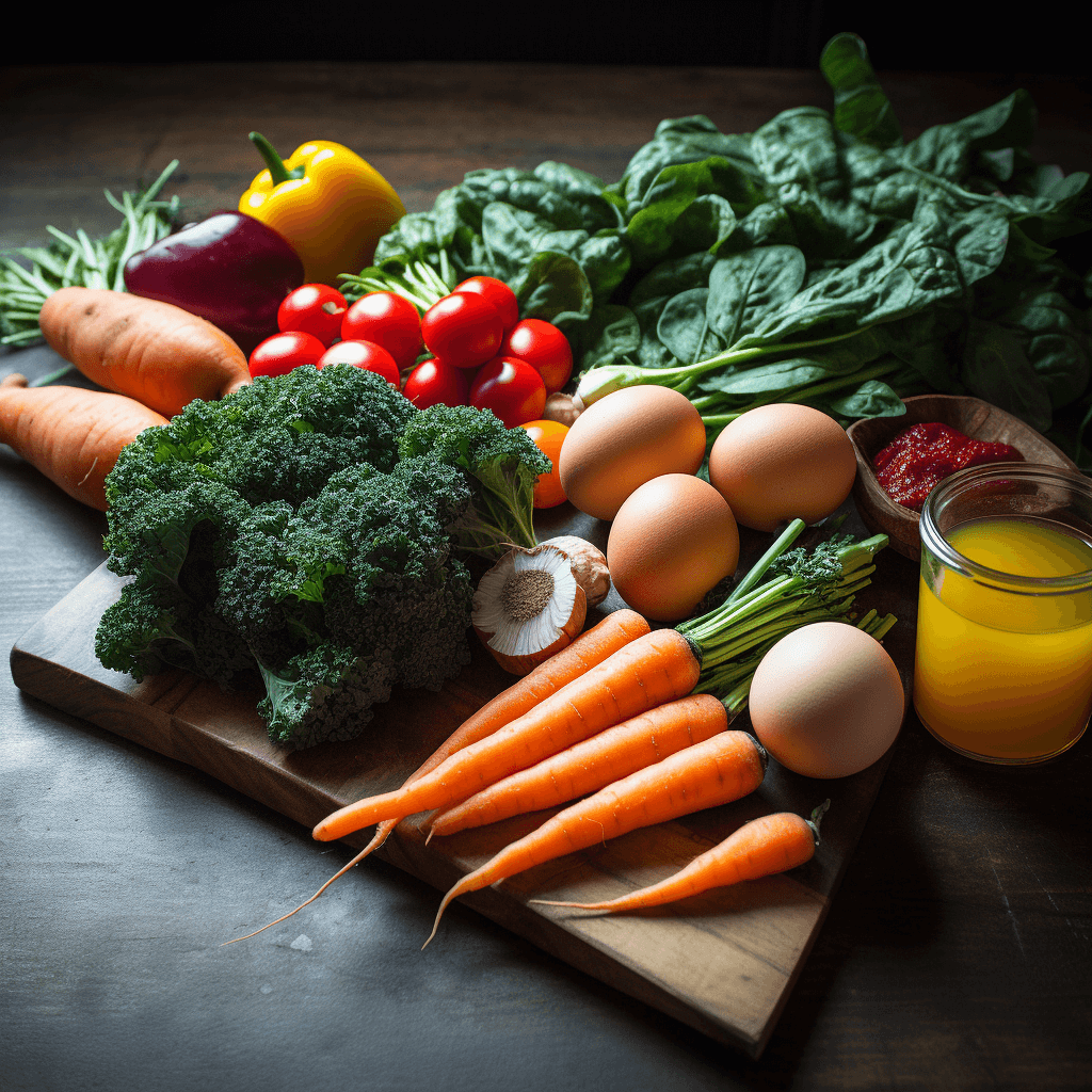 Food rich in Vitamin A like Carrots, sweet potatoes, spinach, kale, bell peppers