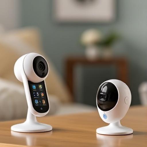 a camera and a baby monitor on a table