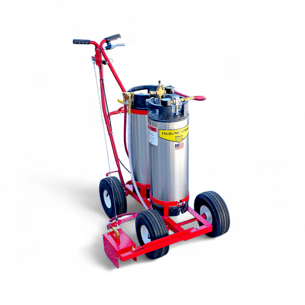 Parking lot paint striping machine