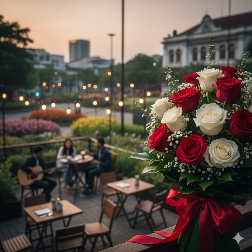 karangan bunga valentine Malang