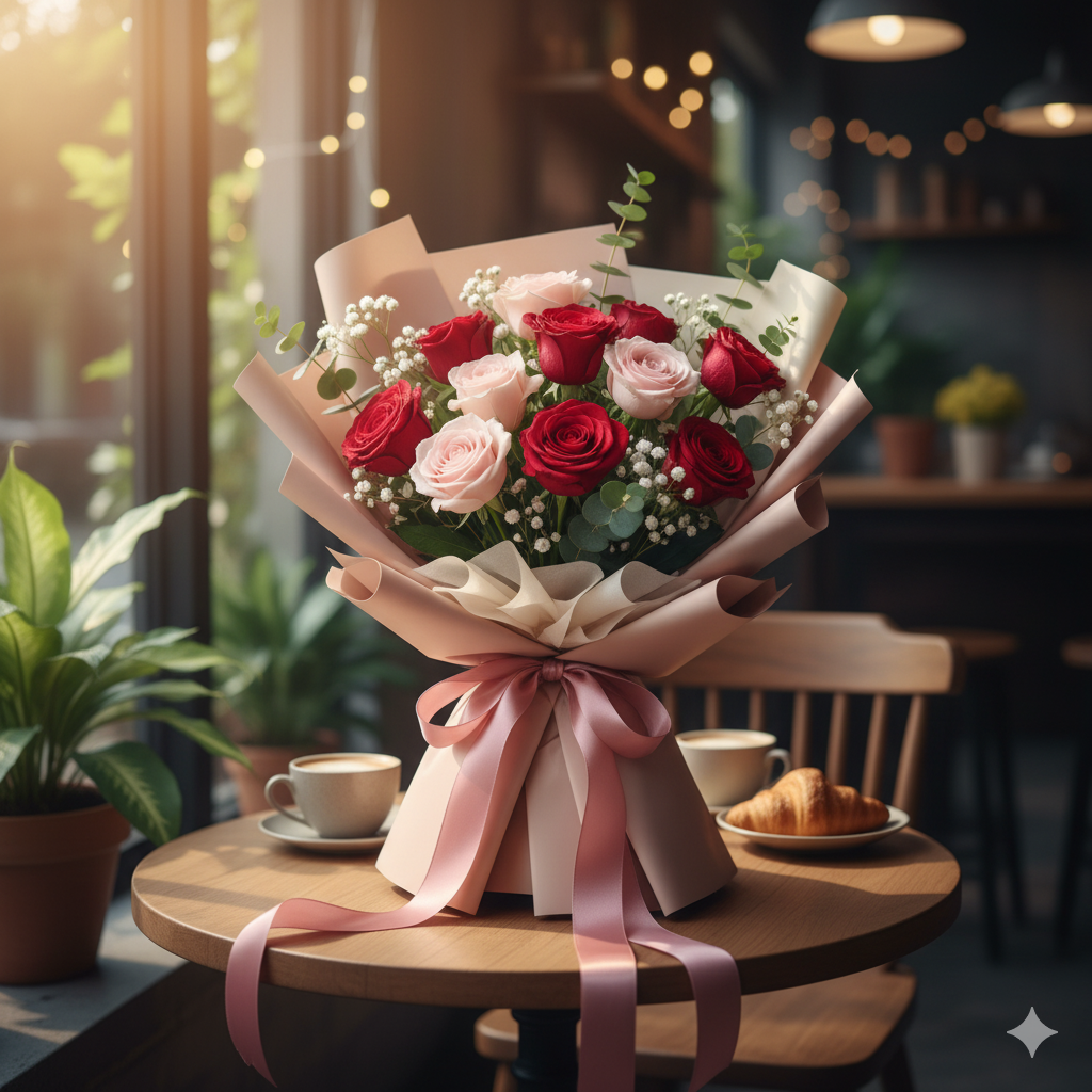 karangan bunga romantis Malang