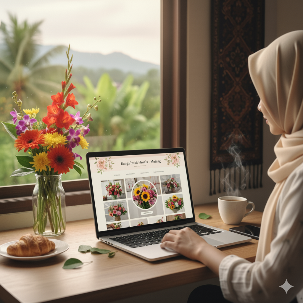 cara pesan karangan bunga Malang