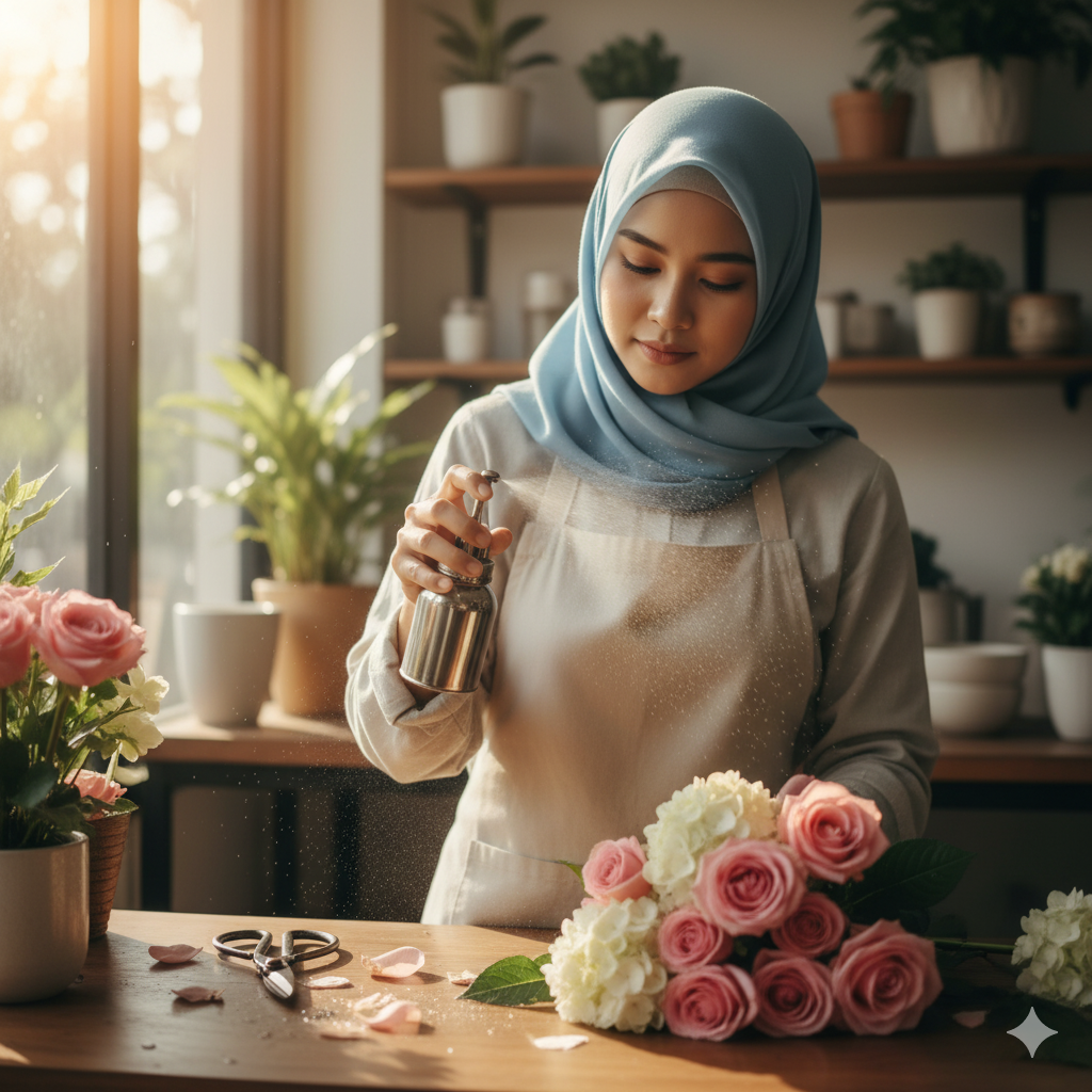 merawat bunga Malang