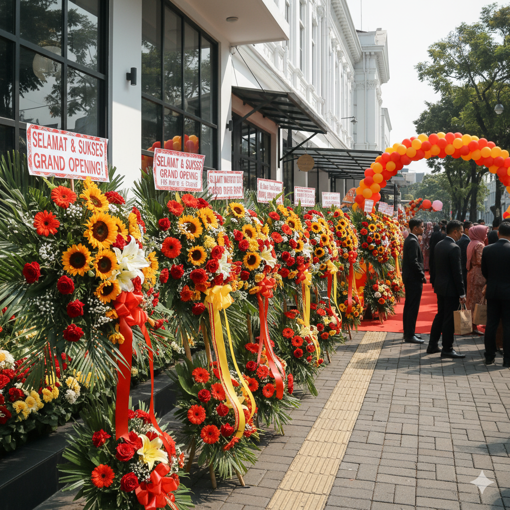 karangan bunga ucapan selamat Malang