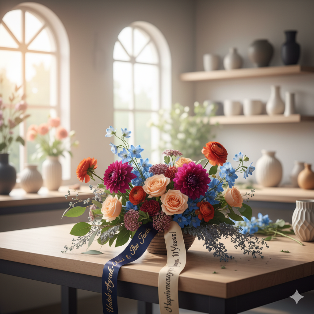 karangan bunga custom Malang