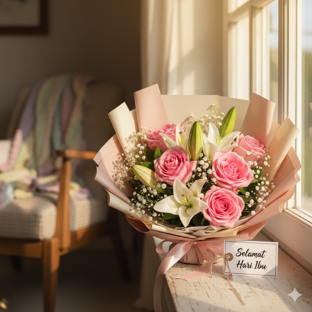 karangan bunga Hari Ibu Malang