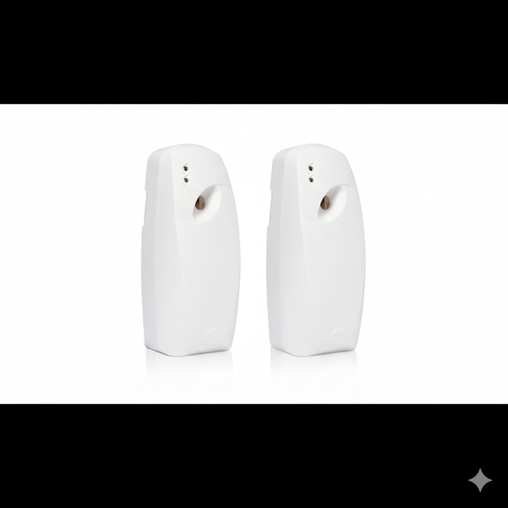 Customizable air freshener dispensers by TOT Cleaning Sdn Bhd.