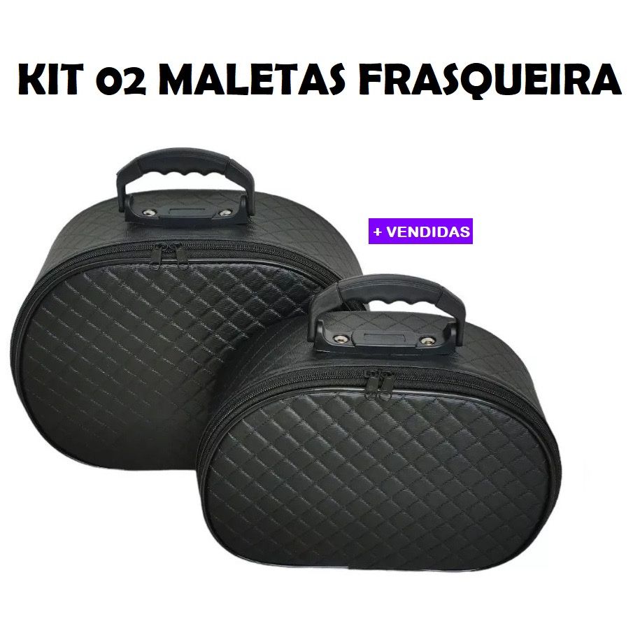 duas maleta maquiagem preta