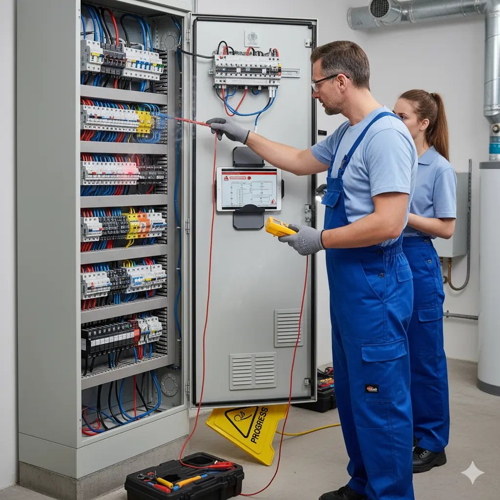 Fehlerbehebung eines Schaltschrankes in Nrnberg vom Elektro Meister Khalid