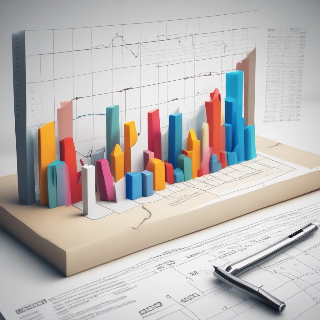 A sleek dashboard displaying colorful data charts and AI-driven analytics for e-commerce growth