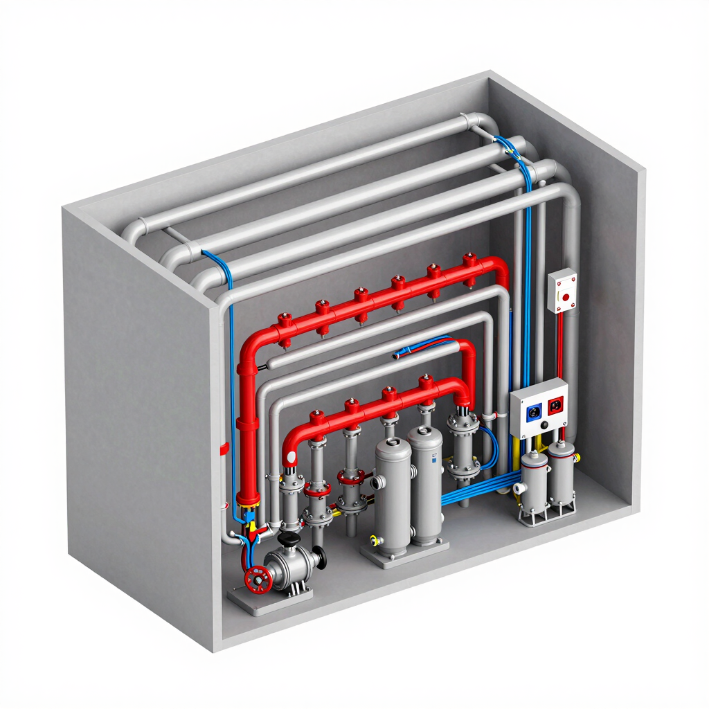 Close-up of a fire alarm control panel with active indicators.