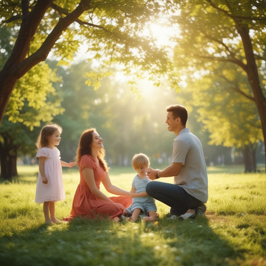 A professional family consultation session in progress.