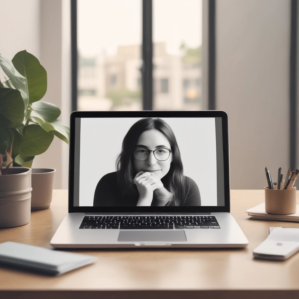 A smiling woman confidently walking outdoors, representing career growth and clarity.