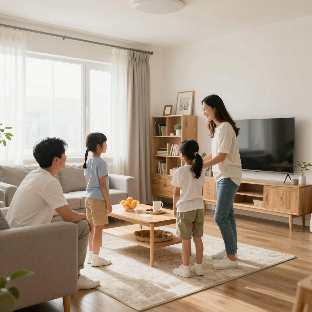 Bright living room with modern inventory