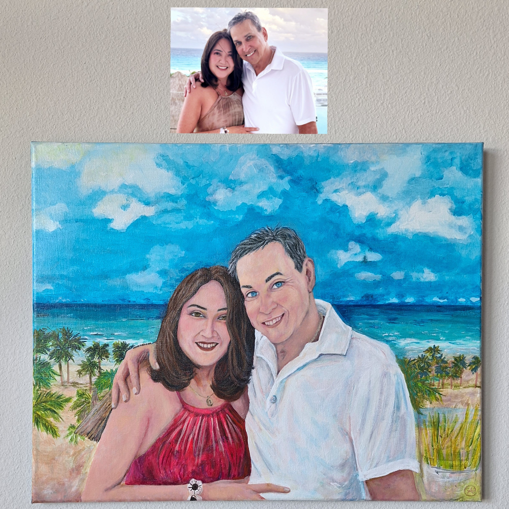 couple portrait at the beach