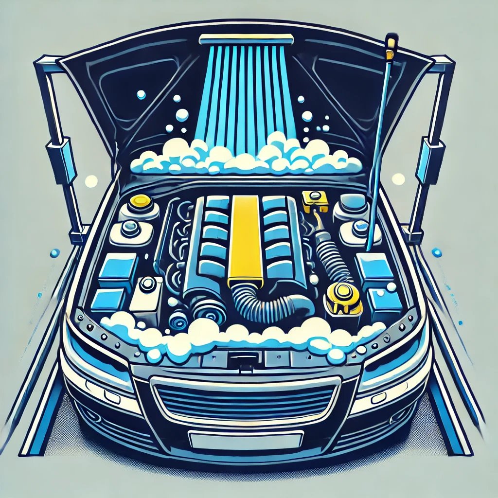 Professionelle Motorwäsche