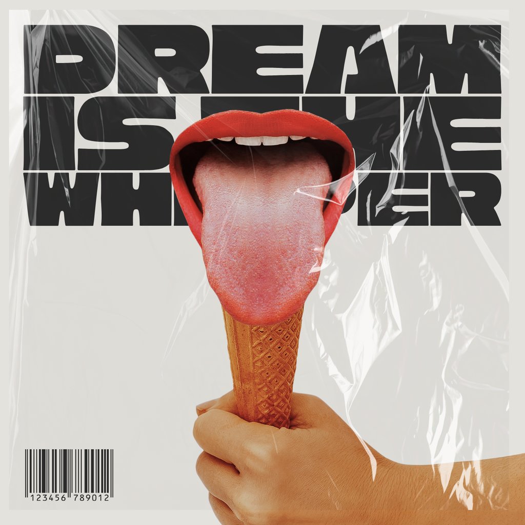 album art with a tongue sticking out of it