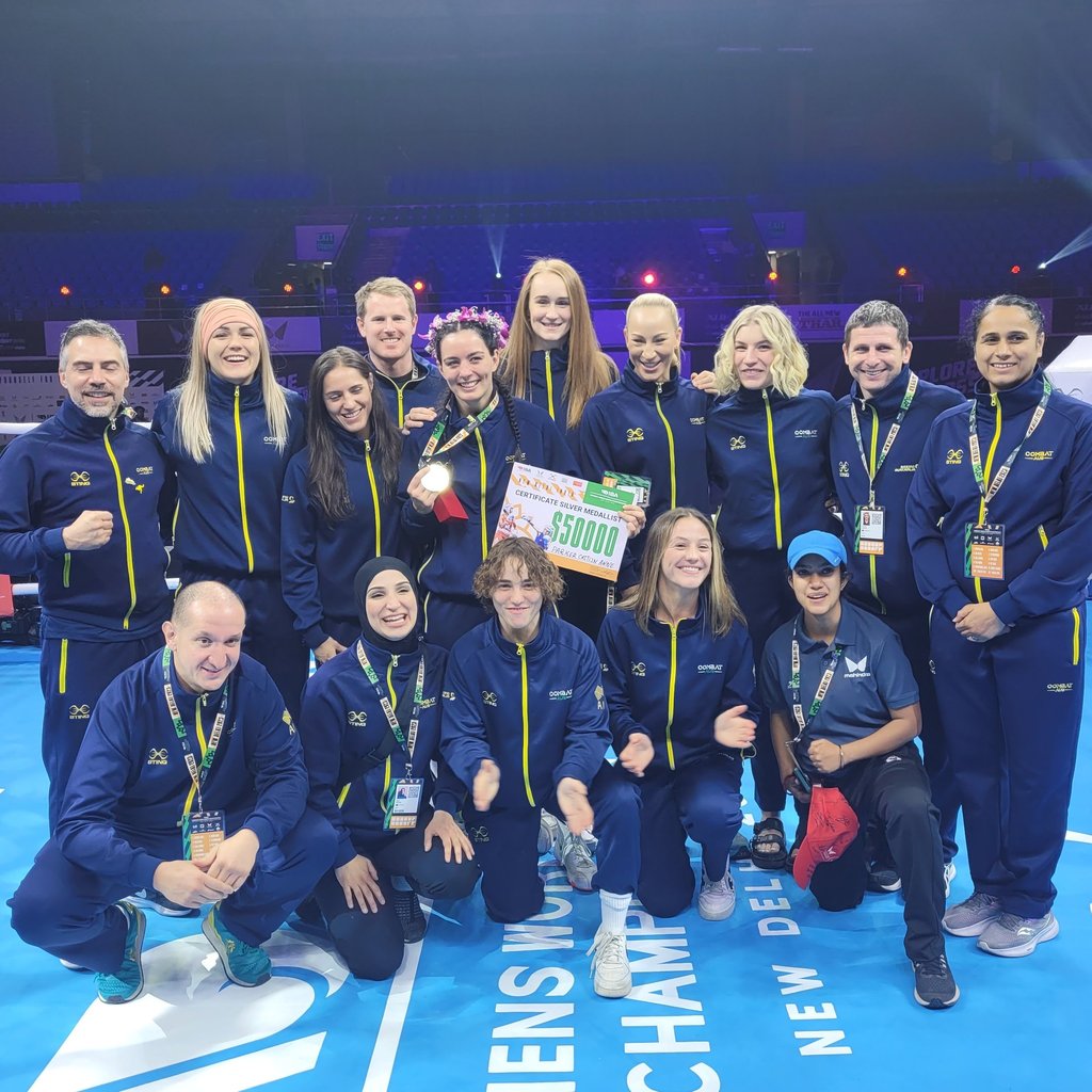 Our Head Coach - Satinder Kaur with the Australian Womens Boxing Team at the World Championships in Delhi
