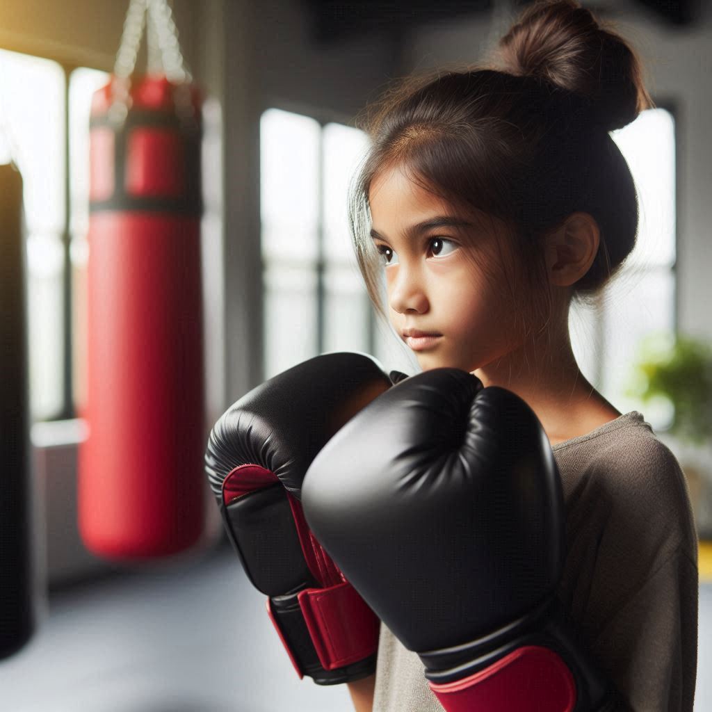 Image of a child athlete/boxer - AI generated