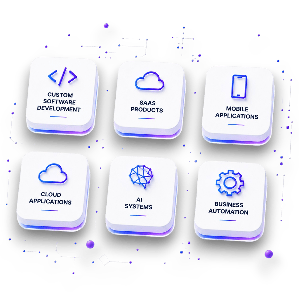 Custom software development services including SaaS, mobile apps, cloud applications and automation.