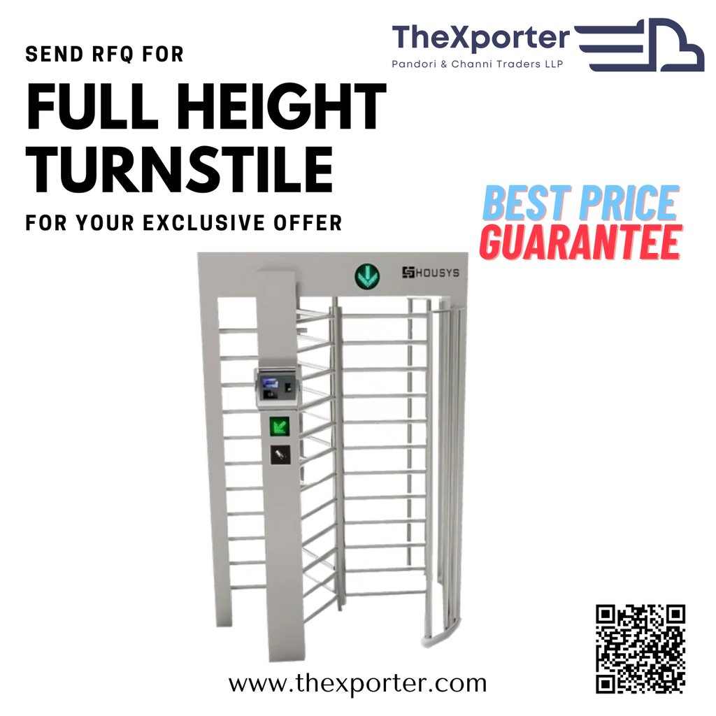 Full height turnstille gate access control system