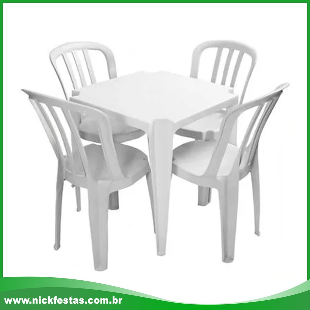 Mesas e cadeiras para aluguel, ideais para festas, eventos e comemorações com conforto e estilo