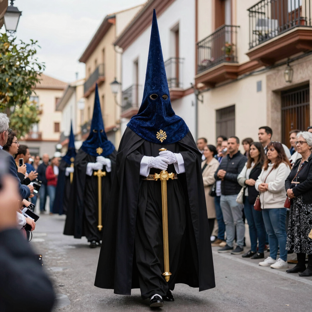 elaborate procession in Spain during Easter celebrations