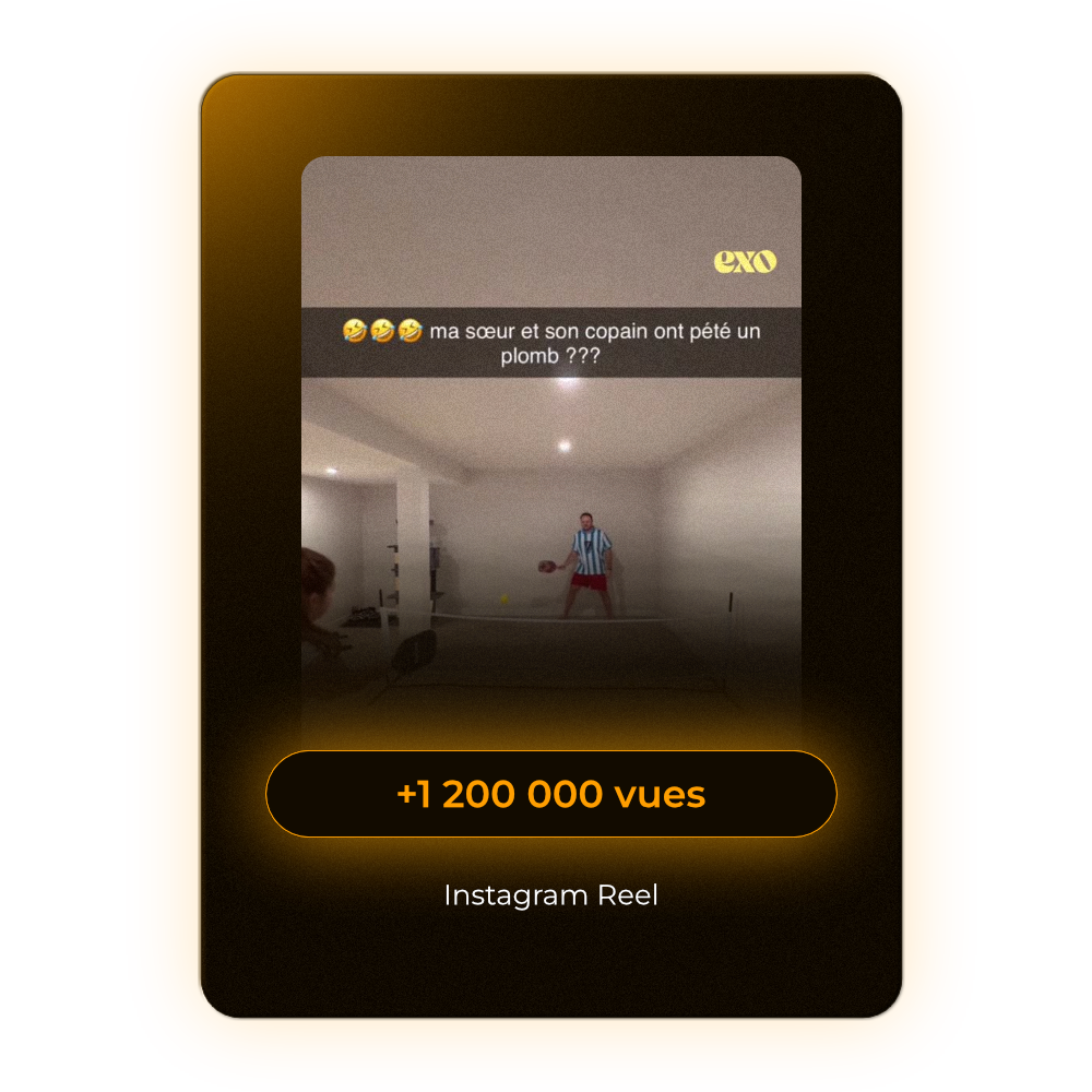 Réel Instagram réalisé par l'entreprise "SENSIBY" cumulant plus de 1,2 millions de vues.