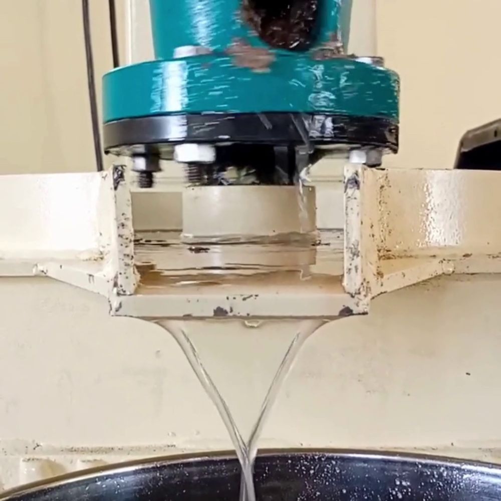 Cold pressed coconut oil extraction process at Tamilamuthu oil mill Pollachi