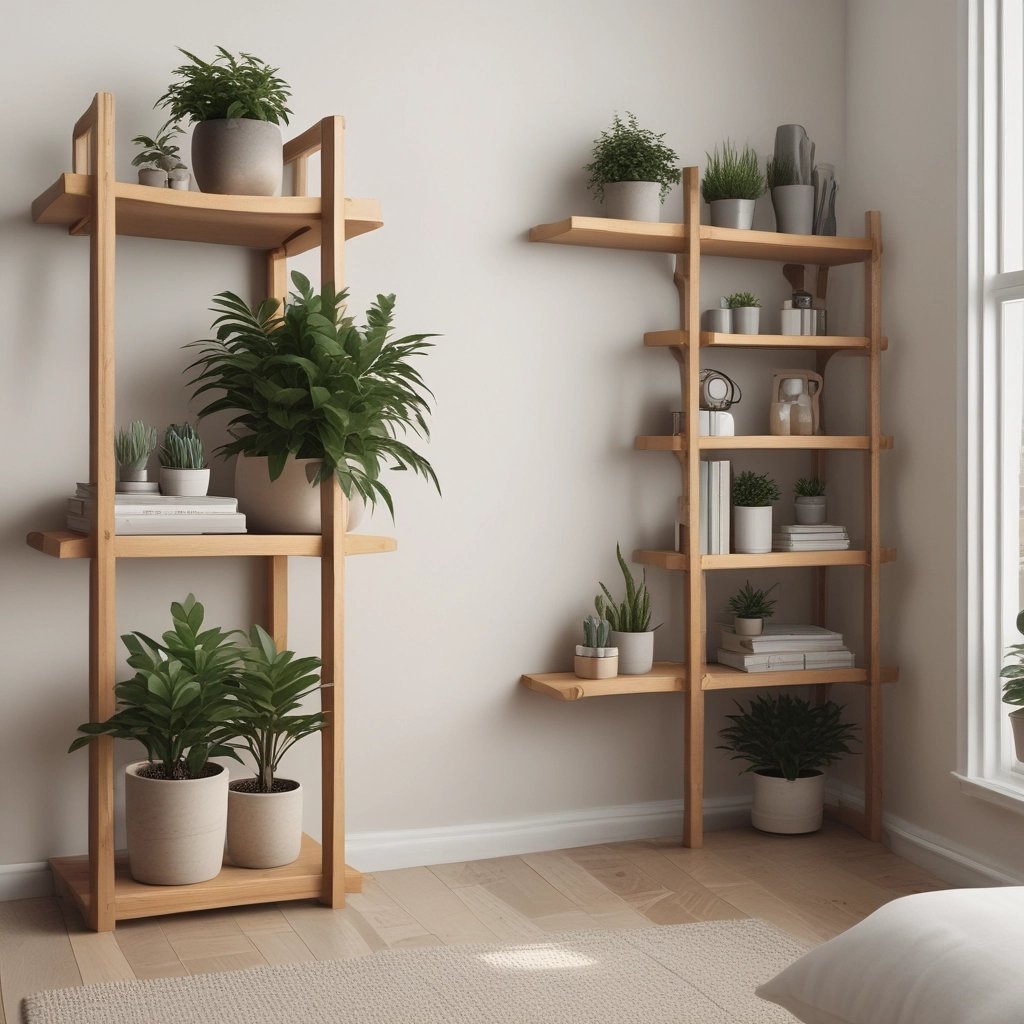 Minimalist home corner with soft textures, natural light, and simple décor creating a peaceful atmos