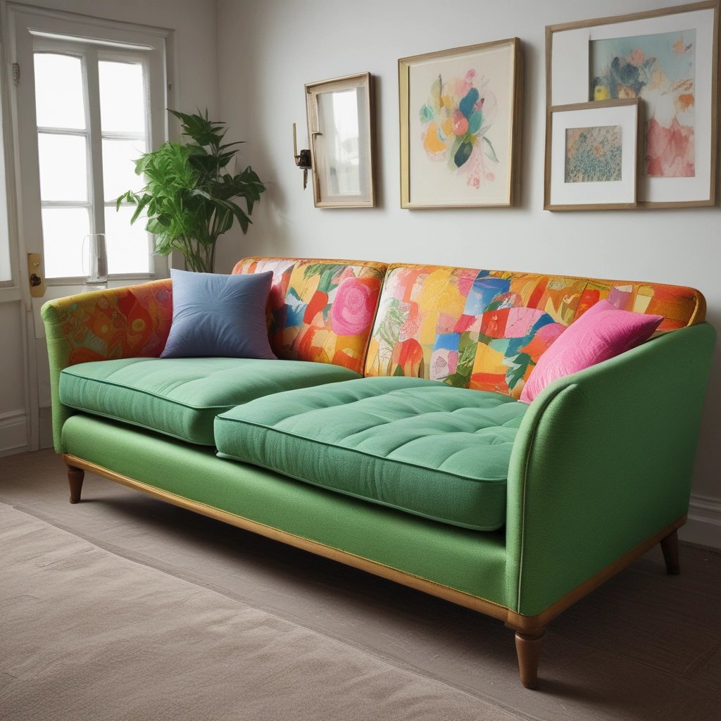 A beautifully restored vintage chair showcasing craftsmanship.