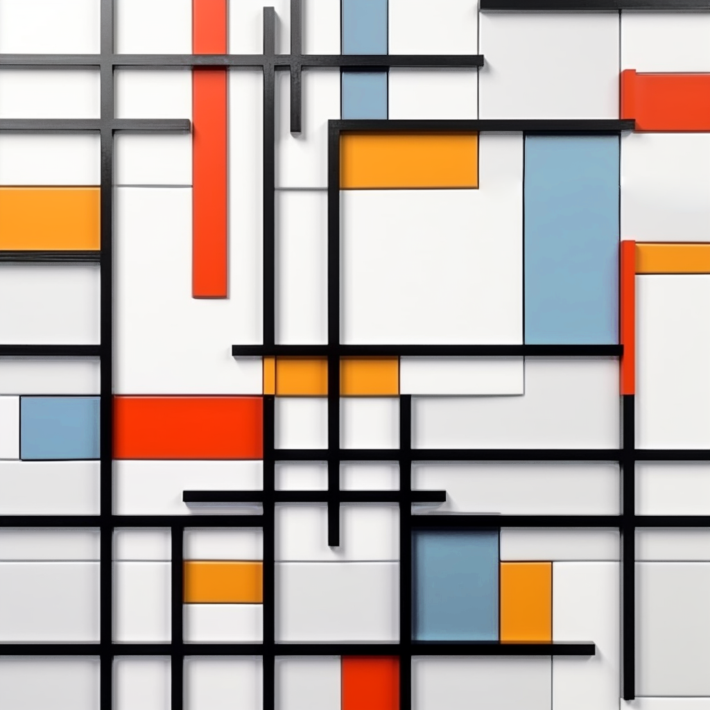 a wall with a bunch of different colored squares