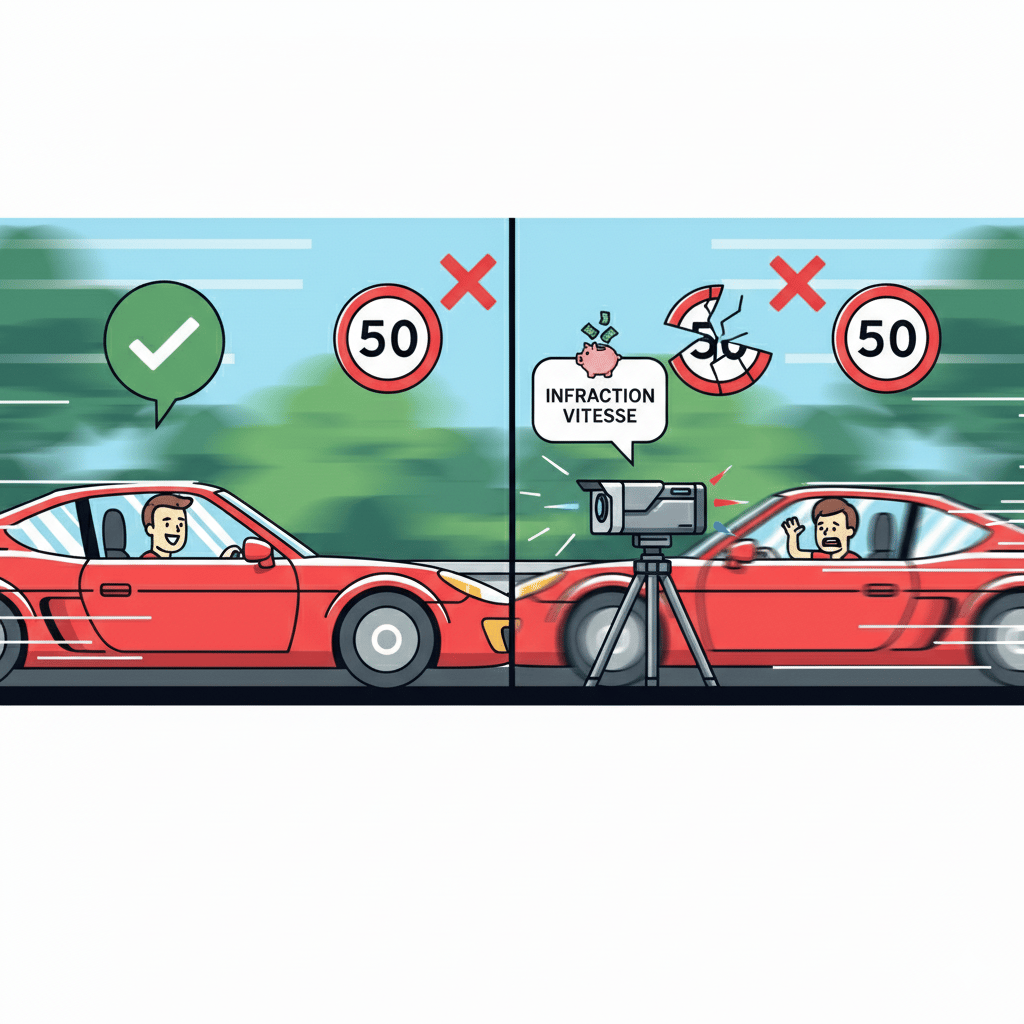 infractions liées à la vitesse