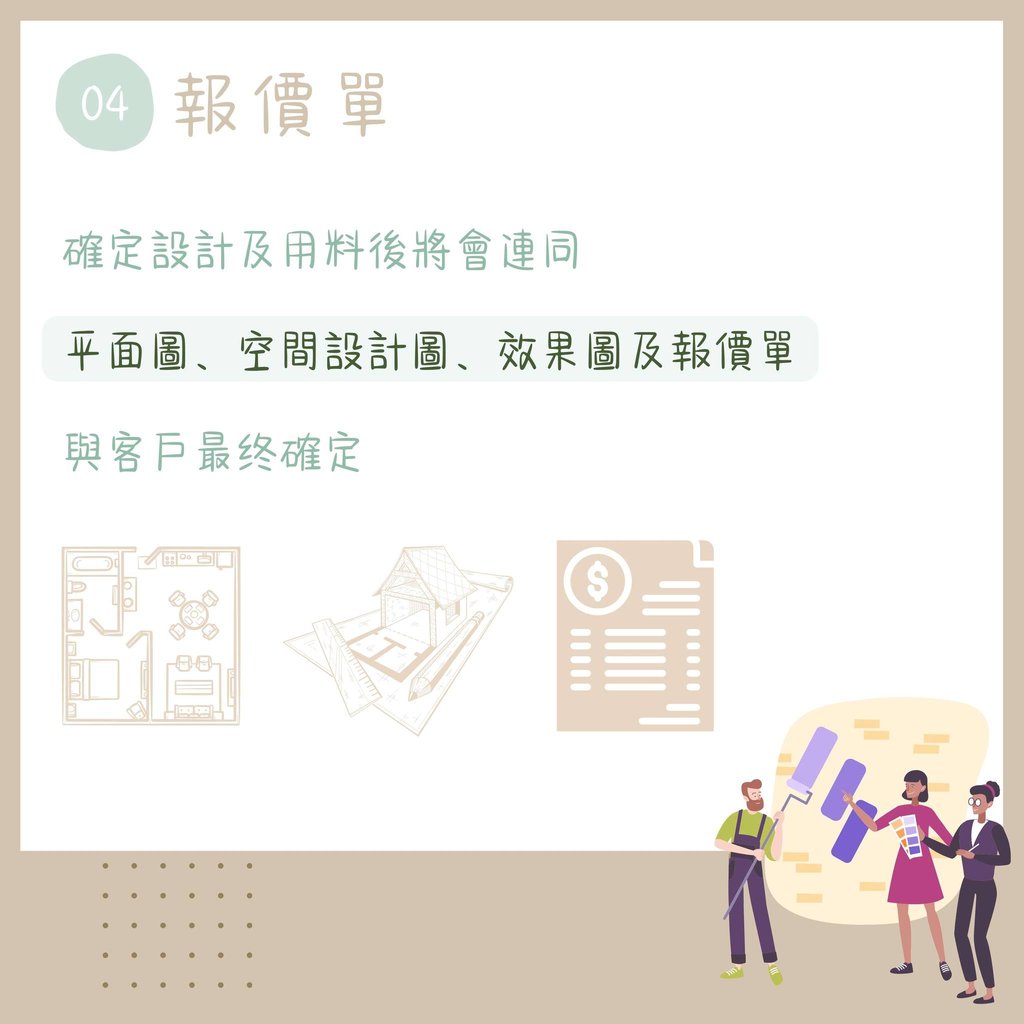 裝修報價單與效果圖確認-透明預算與用料說明