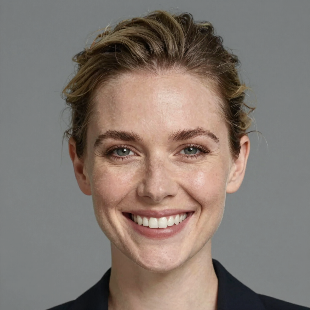 A close-up portrait of a person with natural light highlighting their expressive eyes and gentle smile.