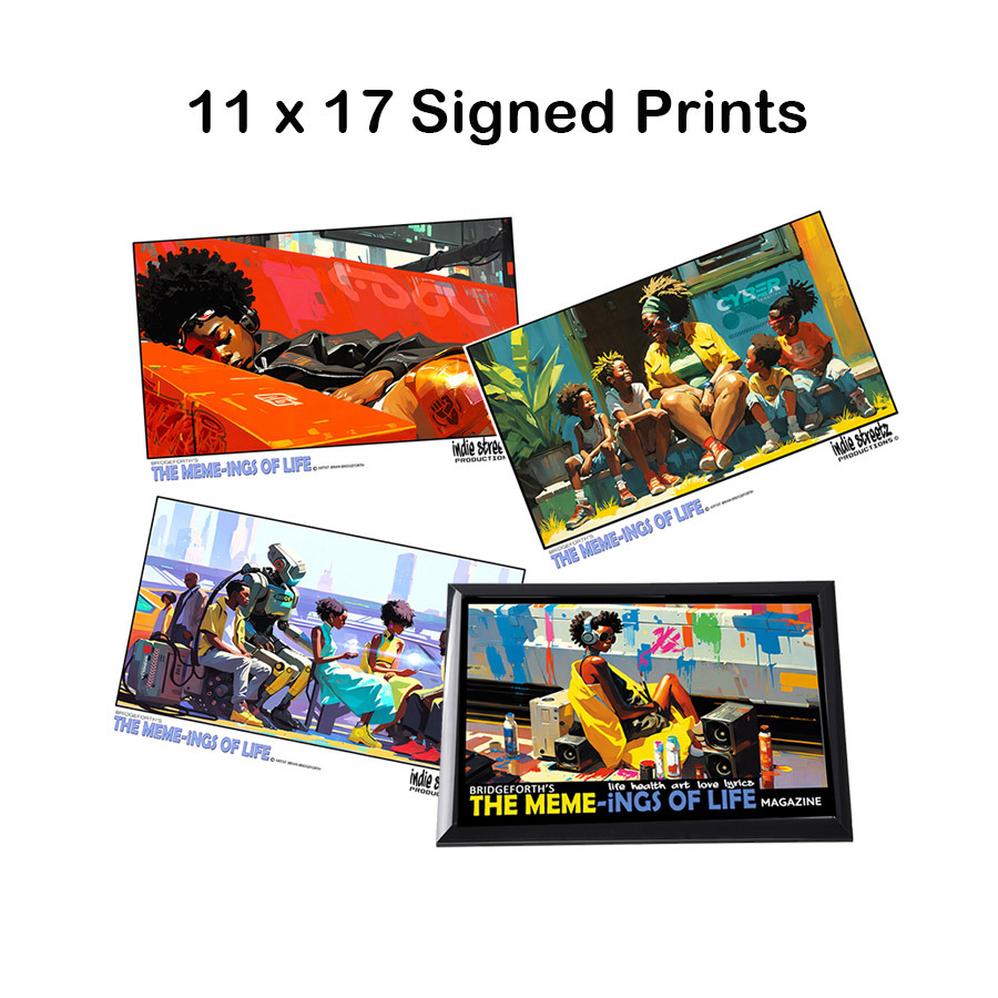 Graphic Prints from Brian Bridgeforth, futuristic artwork, Meme-ings of Life Art Prints