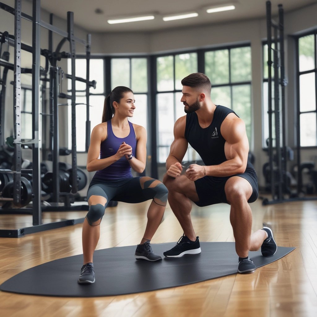 Athlete receiving personalized training plan from coach at home.