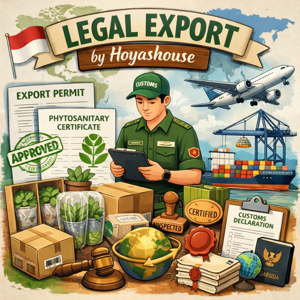 Legal export of live Hoya plants from Indonesia with phytosanitary certificates