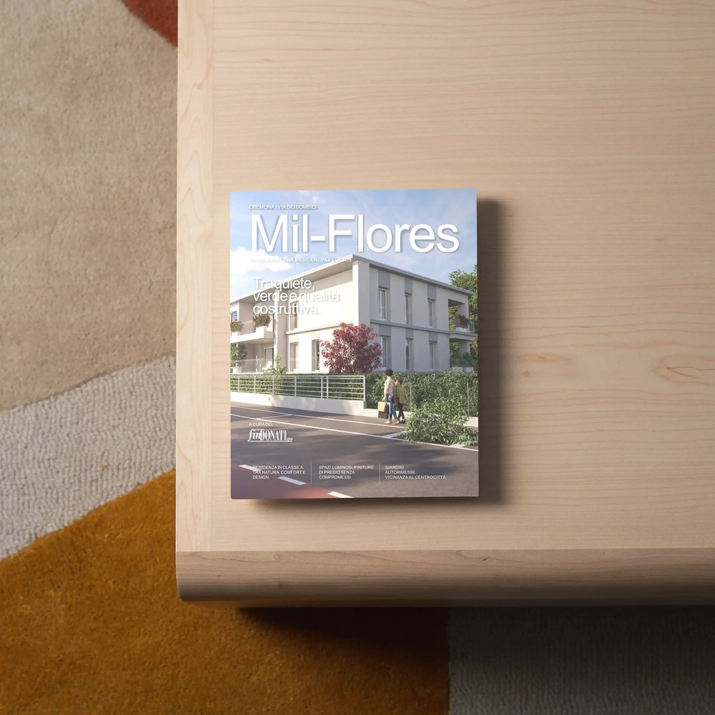 Brochure Mil-Flores Cremona: rendering palazzina Classe A Via dei Bombici