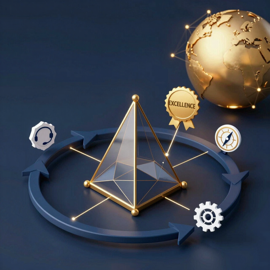 A curved facade covered in white latticework